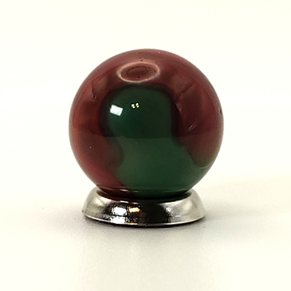 5/8" Akro Agate Patch Marble Red & Green M-