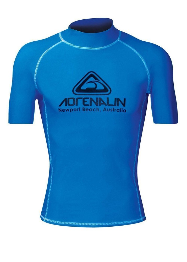 Adrenalin Vivid Short Sleeve Junior Rash Vest (Blue) - Size 6
