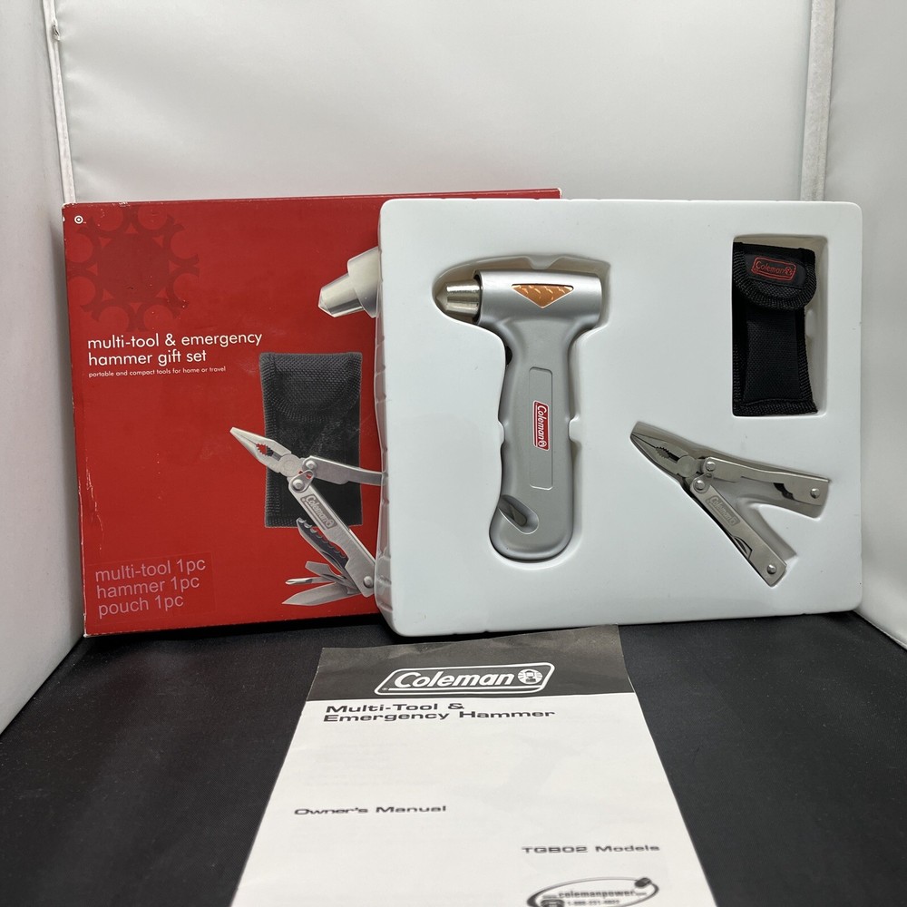 Coleman Multi-Tool and Emergency Hammer Gift Set NIB