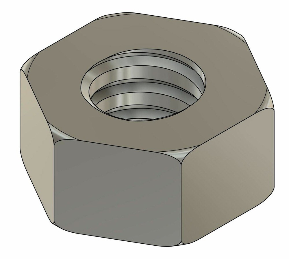 00-90 Hex Nut 2mm ACF Brass 100 Count #10125