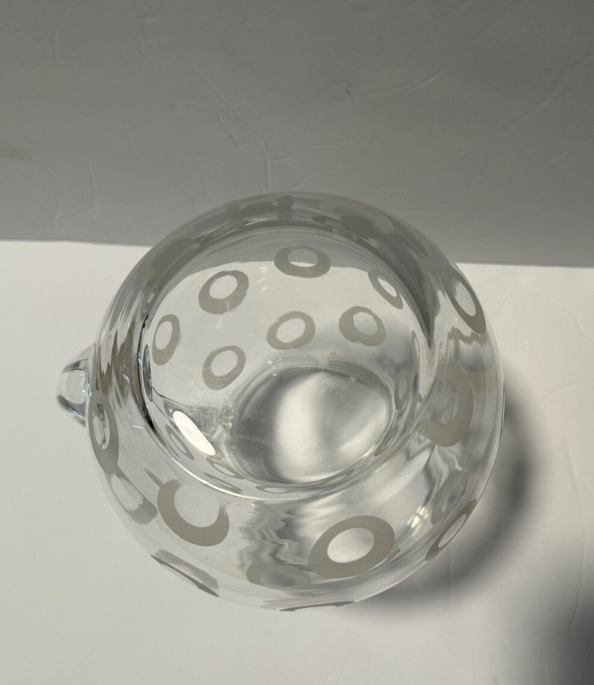 Mikasa Bubbly Belly Clear Glass Pitcher