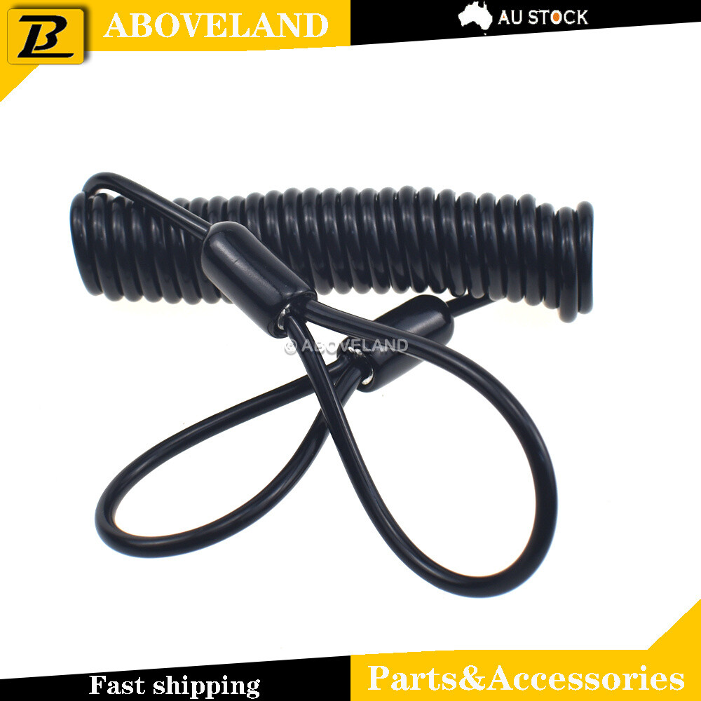1.5M Motorcycle Scooter Alarm Disc Lock Security Spring Reminder Cable Black