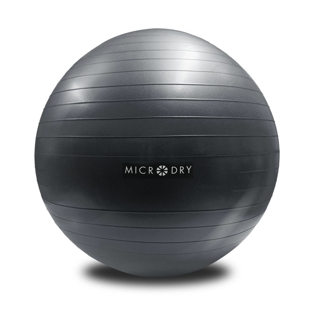 Exercise Ball with Pump for Stability and Stretching, Gray