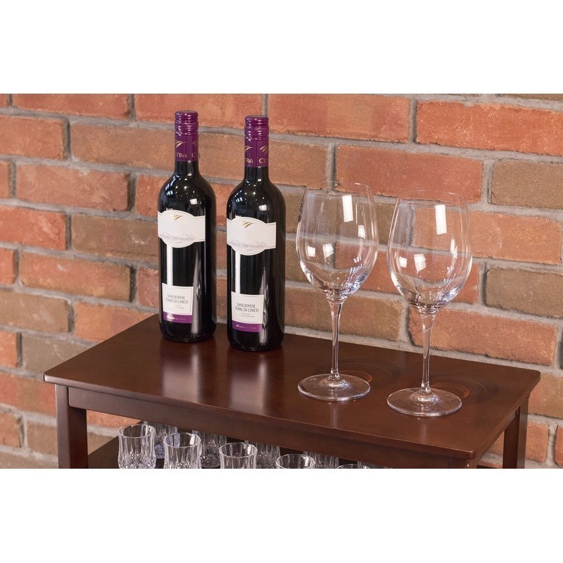 39.75" Brown Tall Rectangular Compact 16-Bottle Wine Rack Freestanding