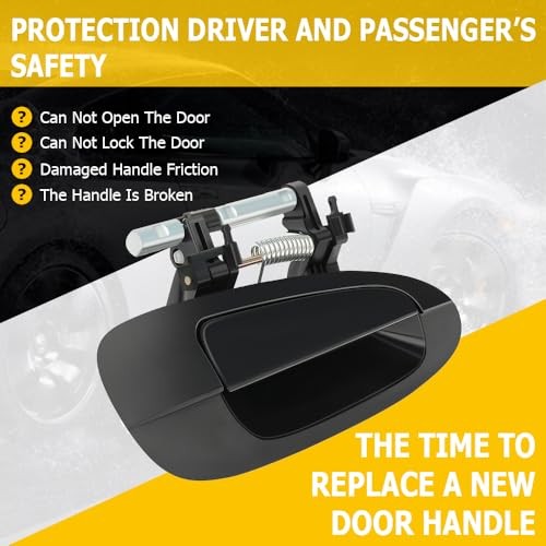 Door Handle Exterior Front Passenger Right Side Replacement fit 2002-2006 for