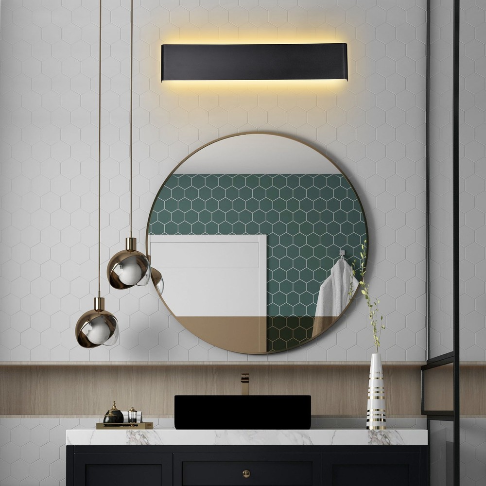 Modern Bathroom LED Vanity Wall Light Front Mirror APP & Remote Control Fixture