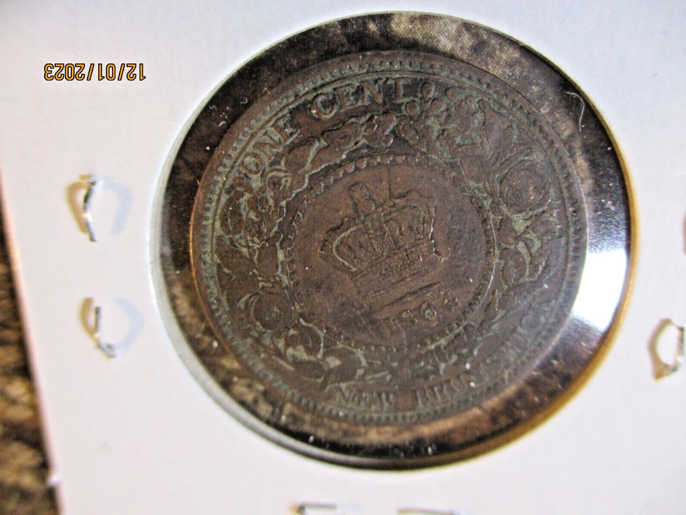 1864 NEW BRUNSWICK 1 CENT FINE BN
