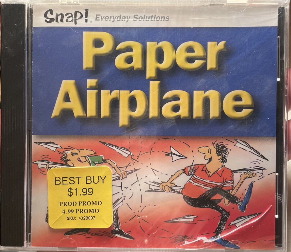 Snap! Everyday Solutions Paper Airplane CD ROM Software Customize Your Plane NIP
