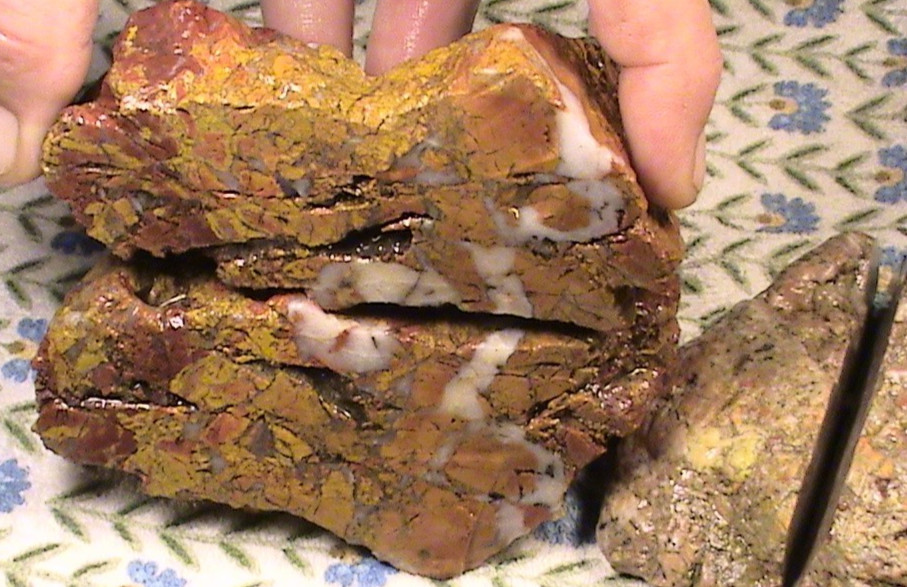 Mixed One-Cut Jasper Agate Lot, Solid Rough, Lapidary Rocks, 6 LBS, 0 OZ, #406