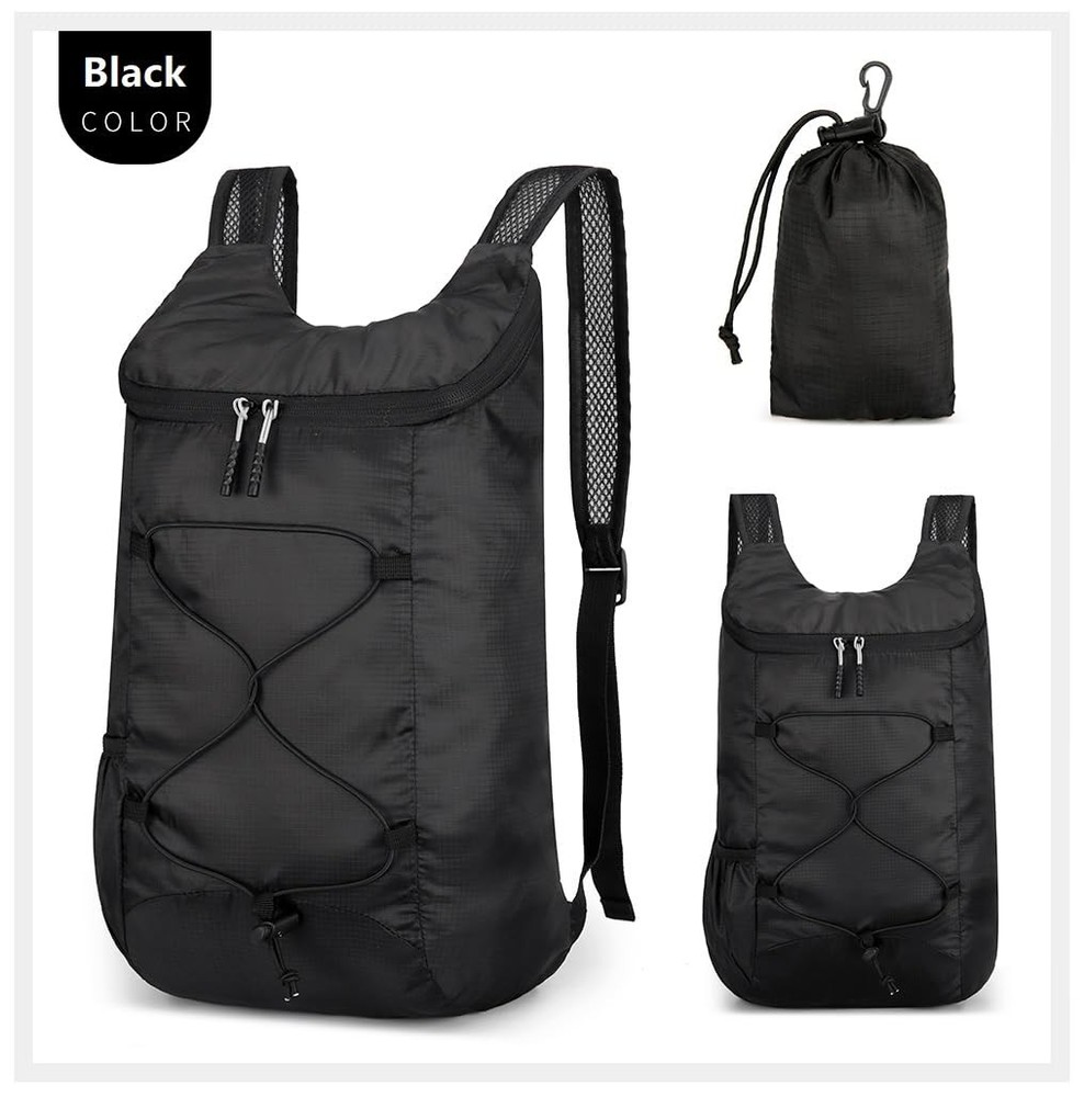 levayhill 16L Lightweight Foldable Hiking-Backpack Small Small, Black