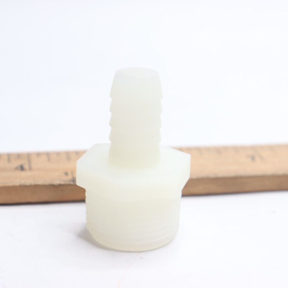 Hose Barb Connector Pipe Fittings Plastic White 1" x 3/4"