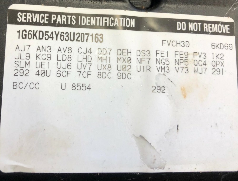 02-05 Deville 02-04 Seville Code U1R Cassette CD Player Radio Eject CD Button