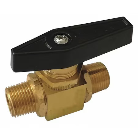 3/8" Mnpt Brass Mini Ball Valve Inline, G-Pmms-38