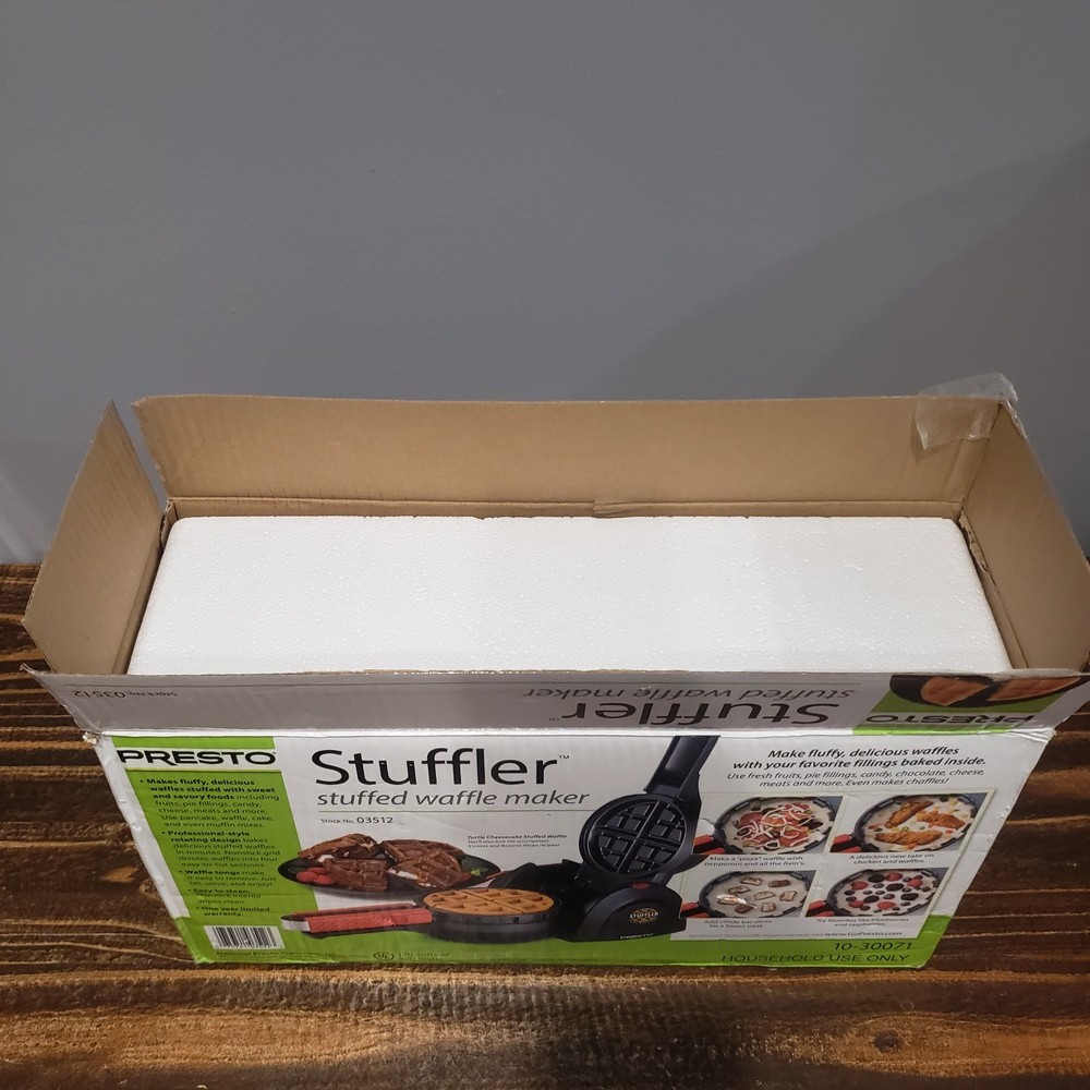 Presto Stuffler Stuff Waffle Maker Waffle Iron Maker Black