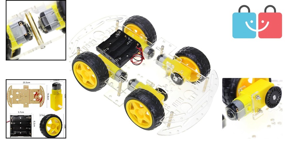 DIY Robot Smart Car Chassis Kit for Arduino - Educational Toy with Speed Encoder