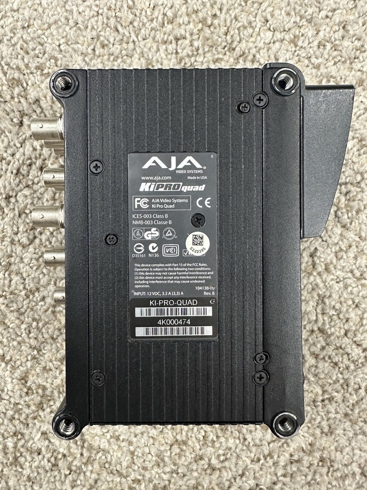 AJA VIDEO Ki Pro Quad Solid State 4K Recorder w/512GB SSD