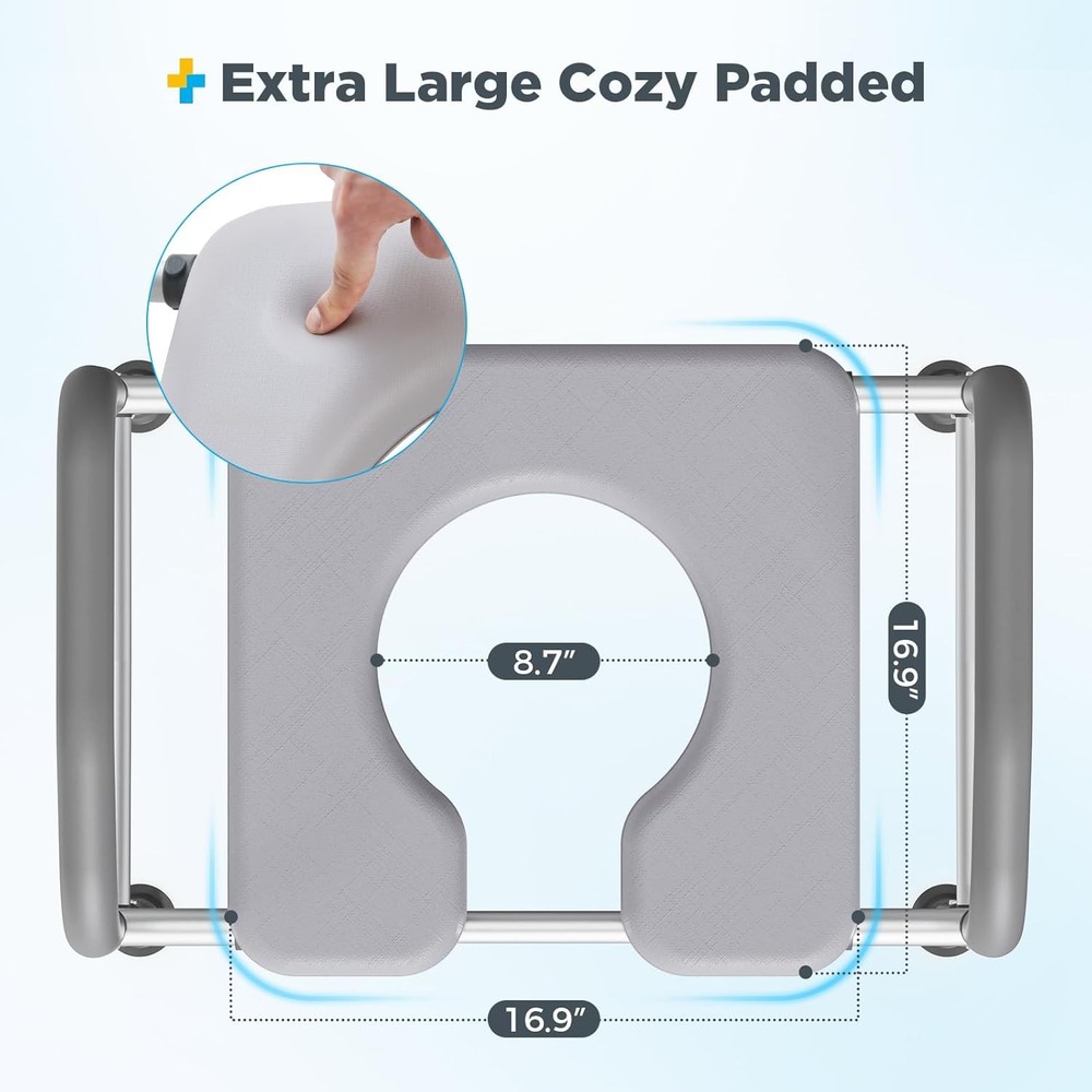 Bedside Commode for Seniors, Bedside Commodes with Adjustable Width and Height,