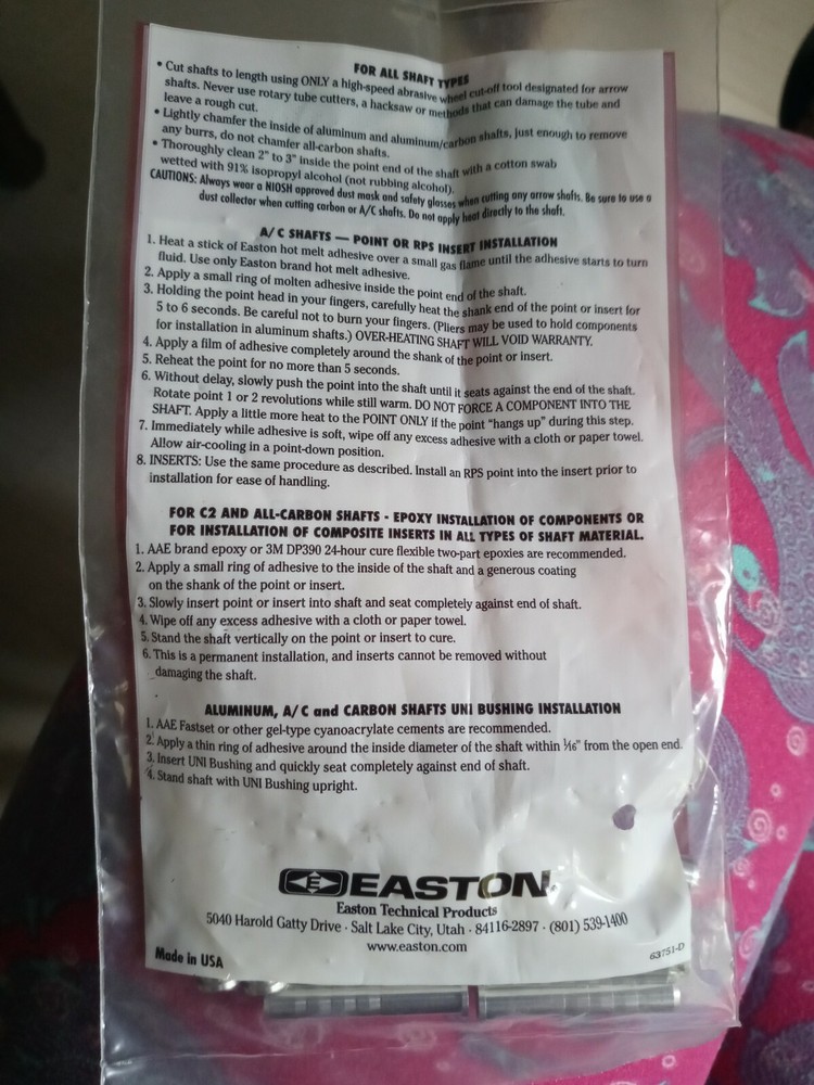 Easton Authentic Componets CB Plint Insert RPS 8-32