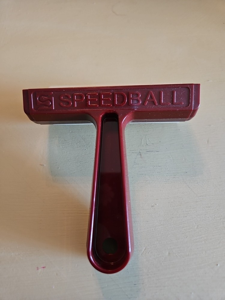 Speedball Soft Runber 4" Roller Brayer Crafting Red Handle