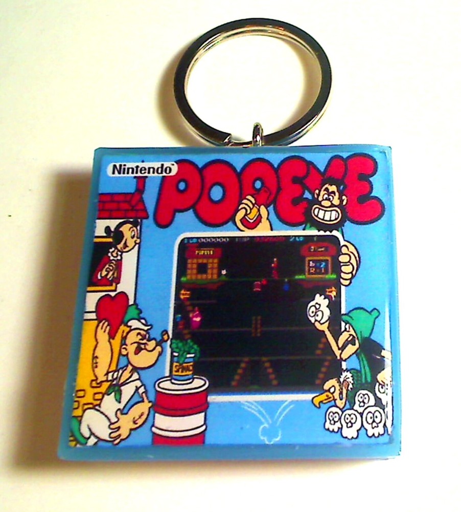 Popeye Arcade Coin Door accessory Keychain