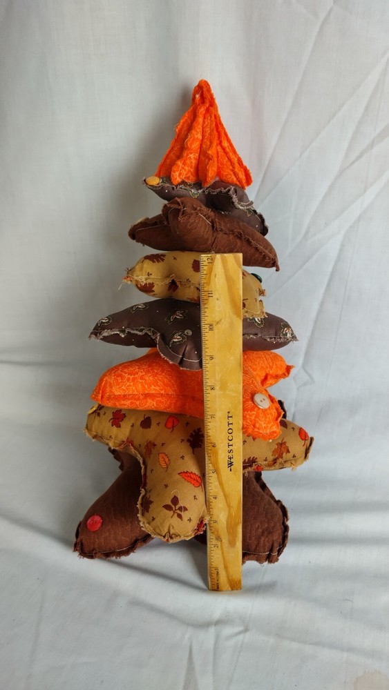 Autumn Handmade Fall Holiday Cloth Stuffed Tree Pillow Thick House Decor