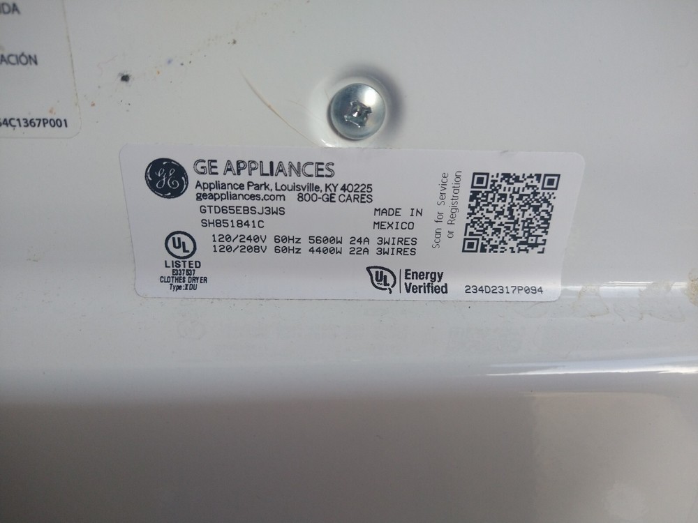 GE washer and dryer set