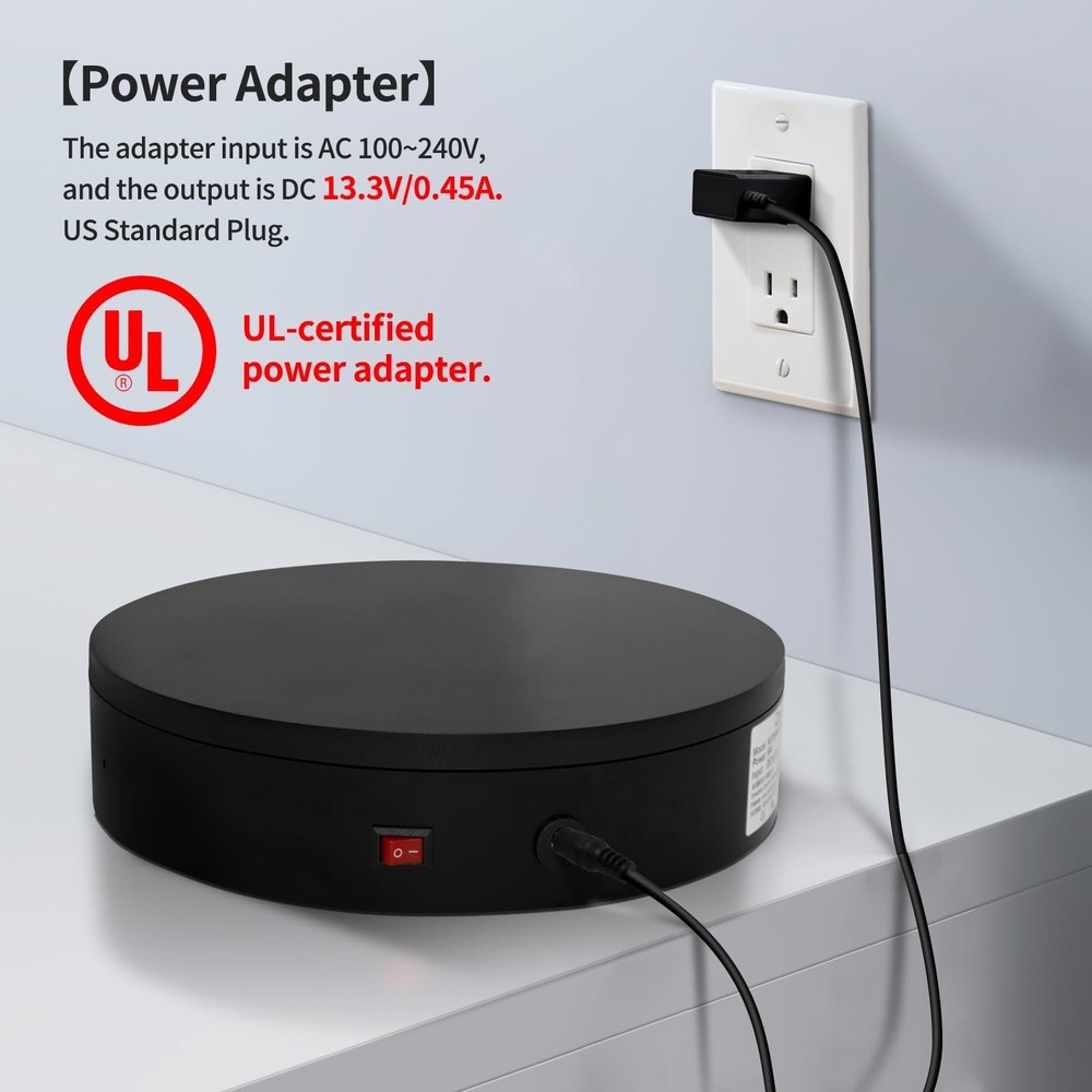 Remote Motorized Electric Turntable Rotating Display Stand Spinning Rotating