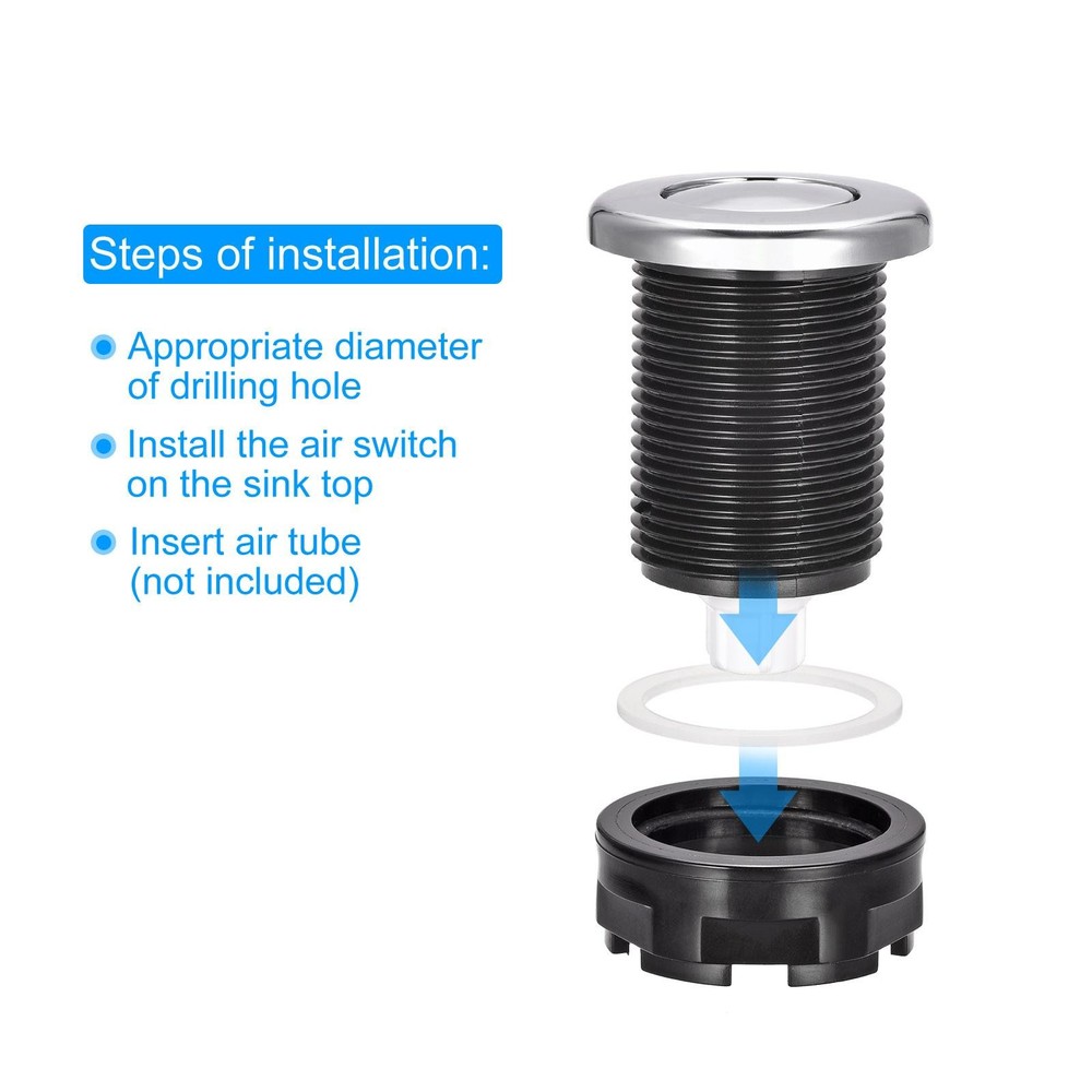 Waste Disposal Air Button Switch 34mm Dia Car Lock