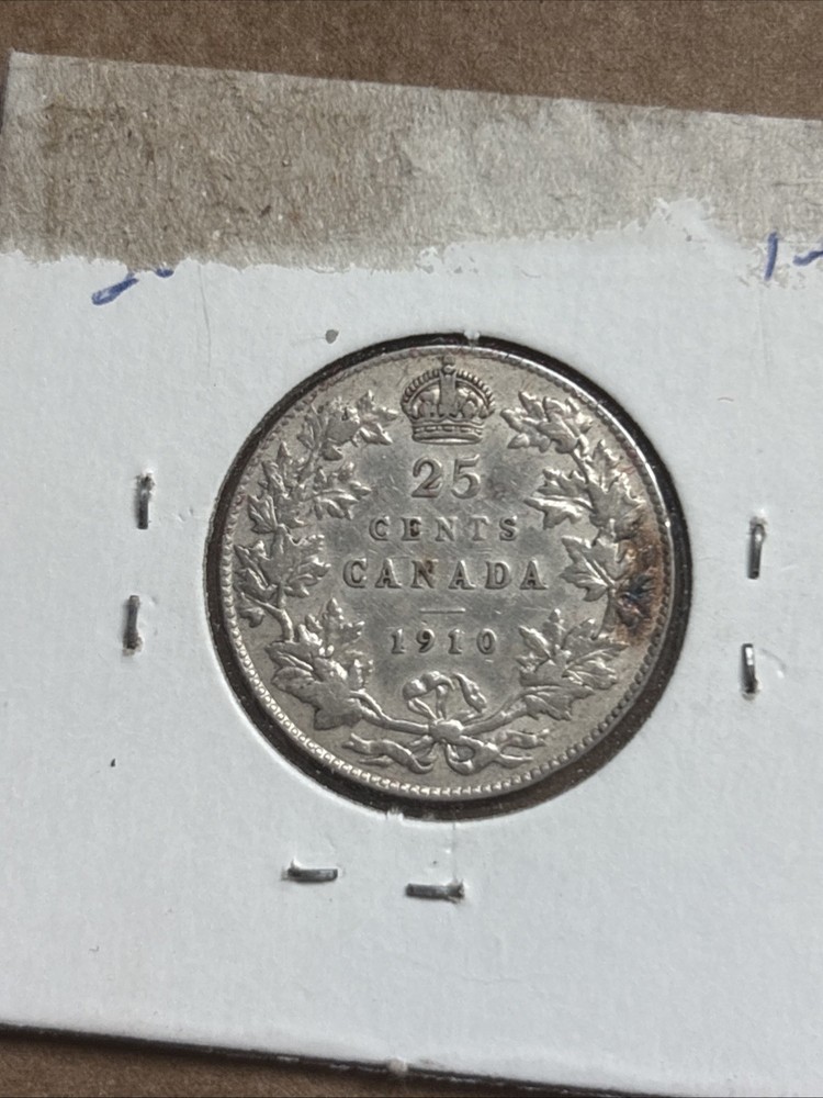 C38 Canada 1910 25 Cent VF