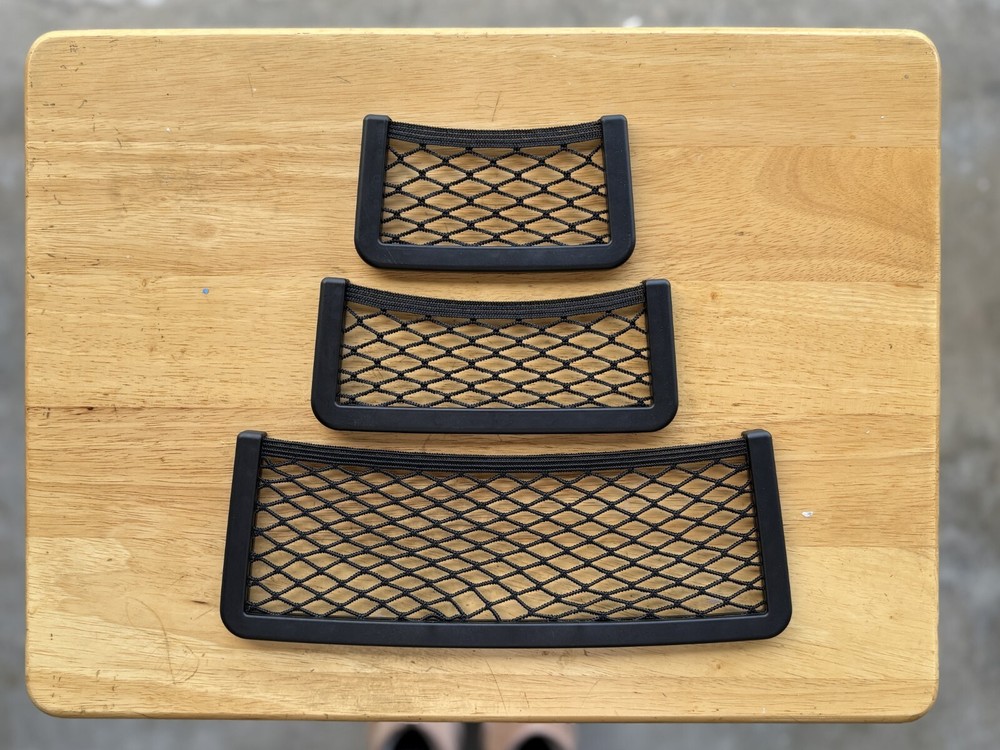 3 Size Bundle Mesh Net Holder ABS Plastic Frame Storage Cargo Pocket Organizer
