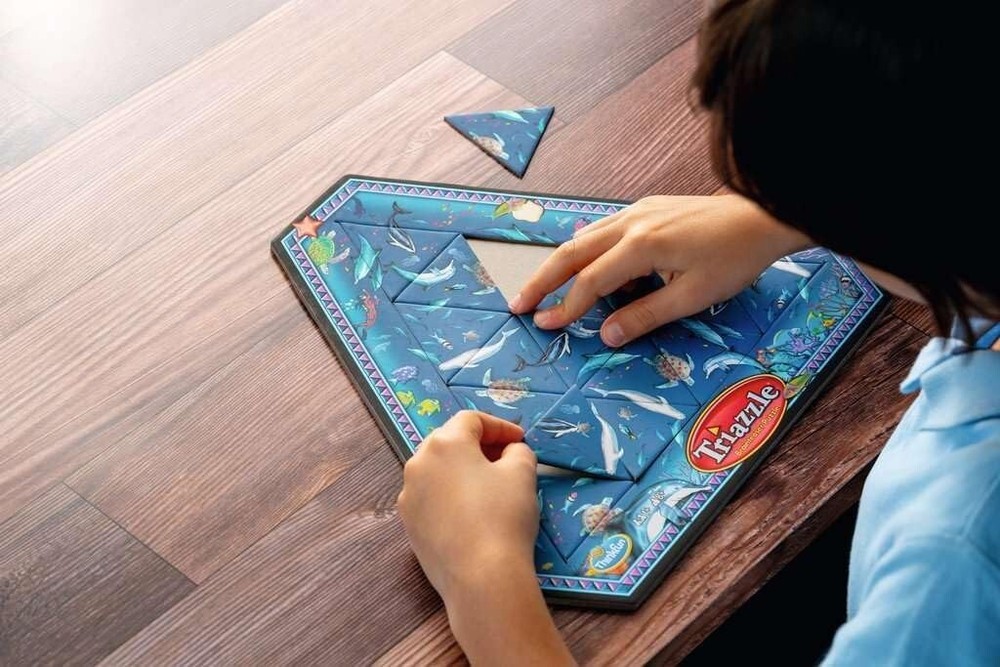 Think Fun Triazzle Picture Brain Puzzle Multi-Pack -Frog-Dolphin Memory