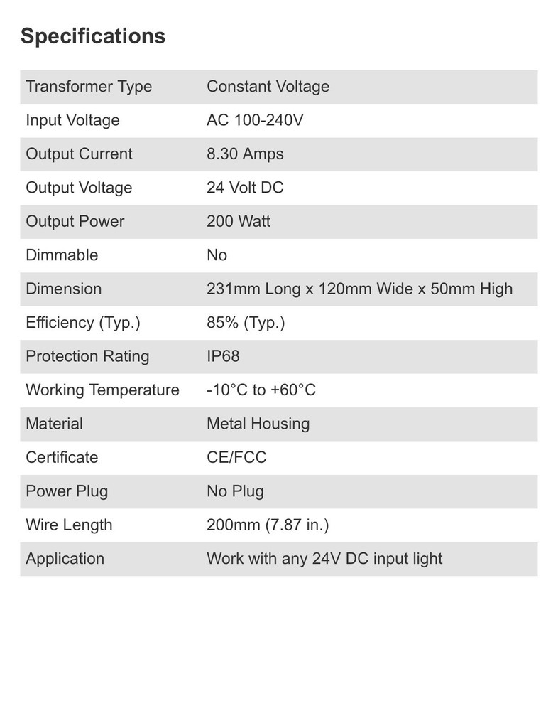 hero-led ps-wp24lps200