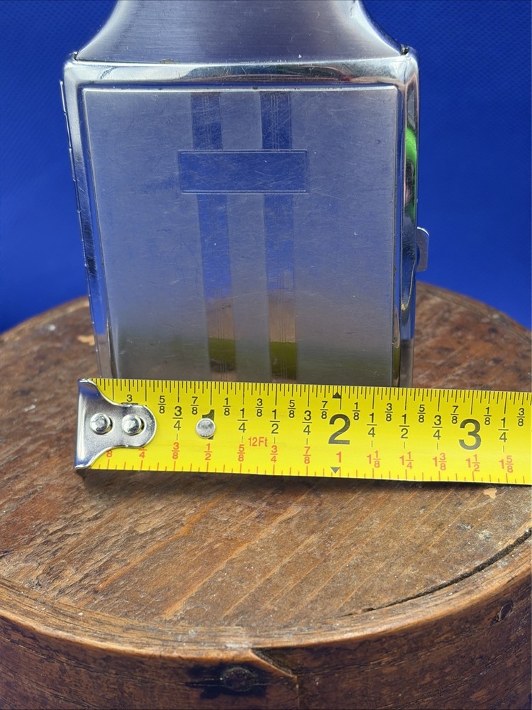 Vintage MCM Ronson Mastercase Cigarette Case Lighter Silver Tone Untested