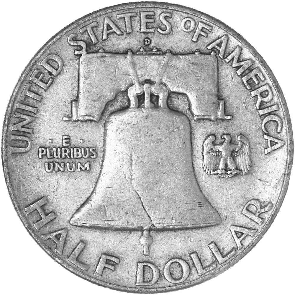 1951 D Franklin Half Dollar Very Fine 90% Silver
