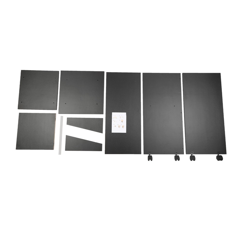 Lectern Elevated Inclined Reading Platform Black Mobile Presentation Stand