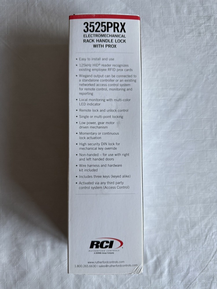 RCI 3525PRX Electromagnetic Rack handle Lock with Proximity Reader