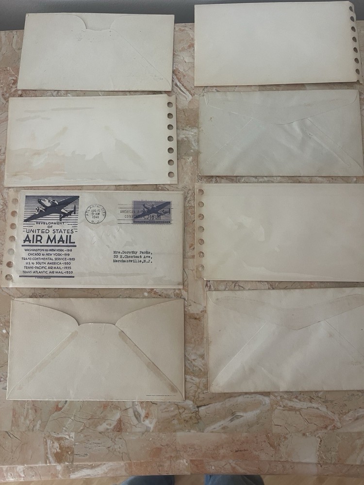 1938-1947 USA 9 First day Covers In 5 Plastic Protective Cases
