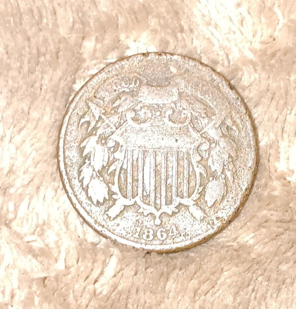 1864 2 Cent Piece In Good Condition