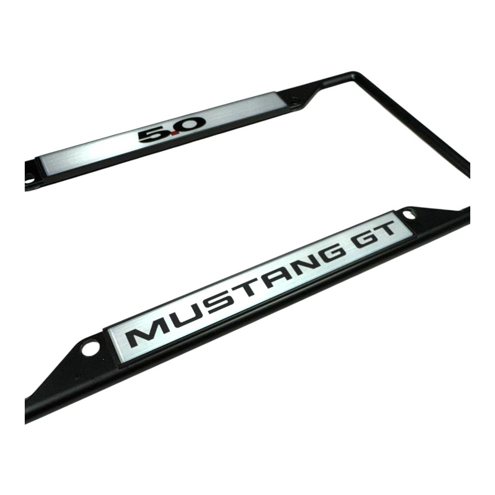 5.0 Ford Mustang GT Black License Plate Frame (Licensed)