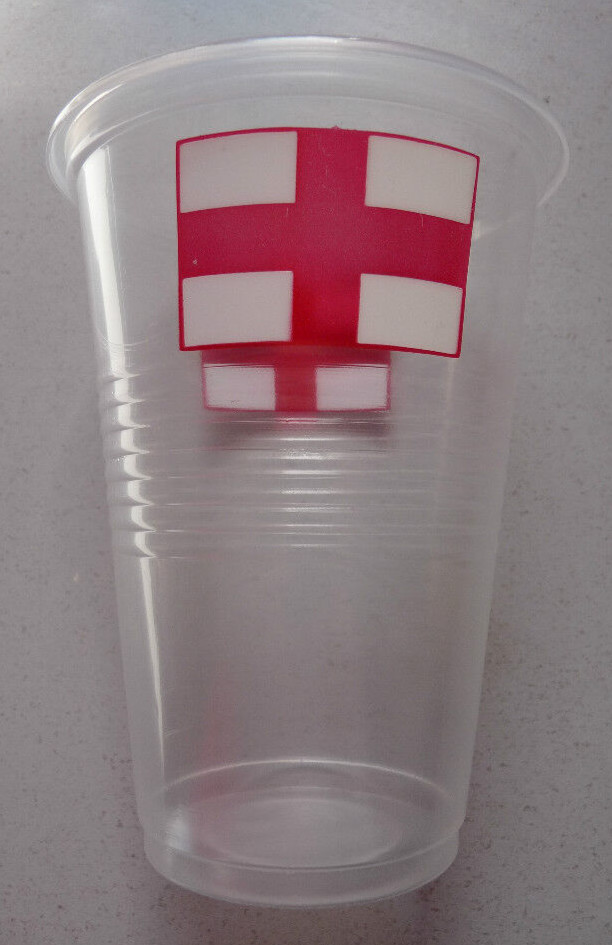 100 ENGLAND CLEAR PLASTIC  CUPS  500ml   BRAND NEW