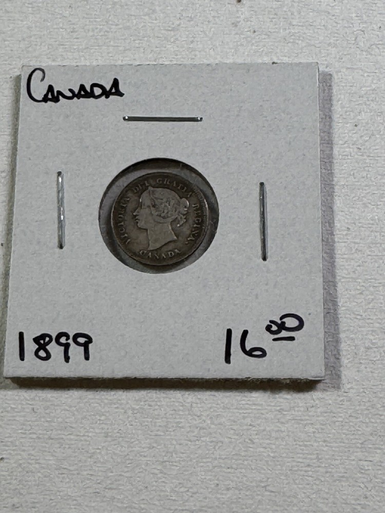 1899 Canada 5 Cents Small Silver Coin