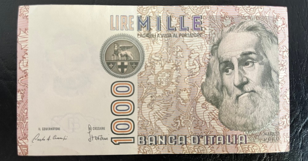 ITALY 1982 1000 LIRA NOTE