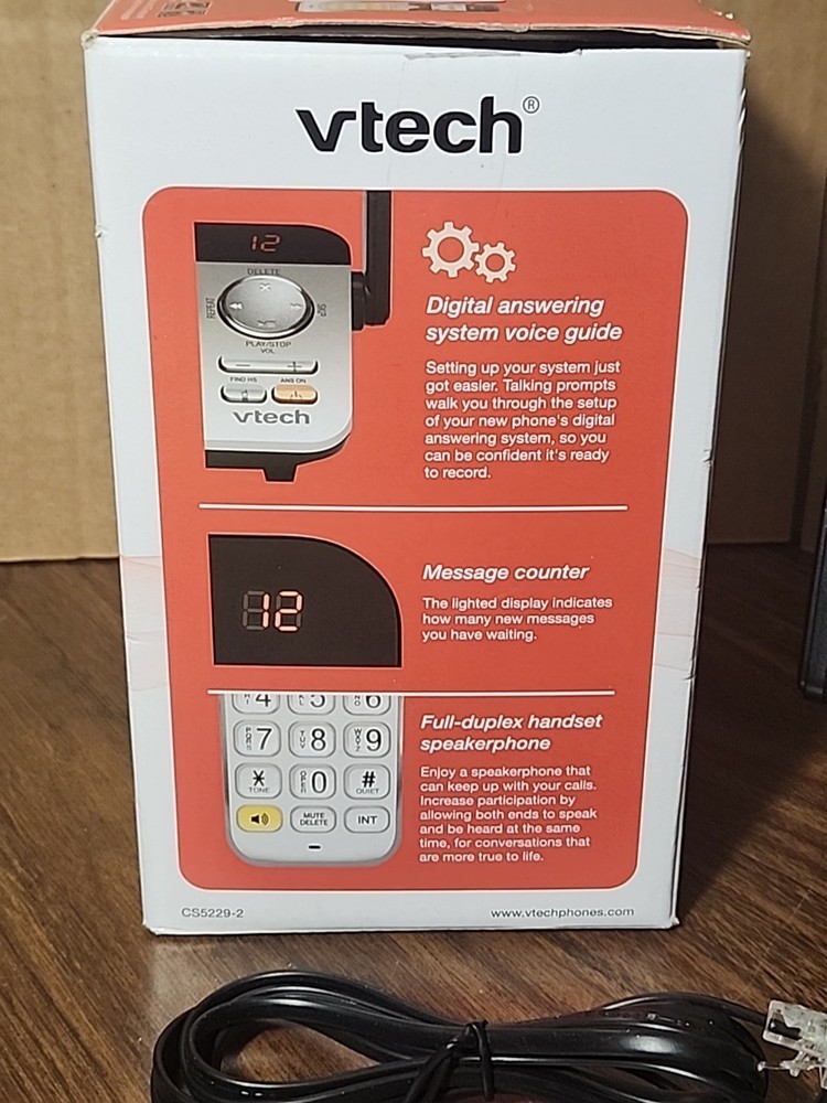 VTech CS5229-2 DECT 6.0 2-Handset Cordless Phone