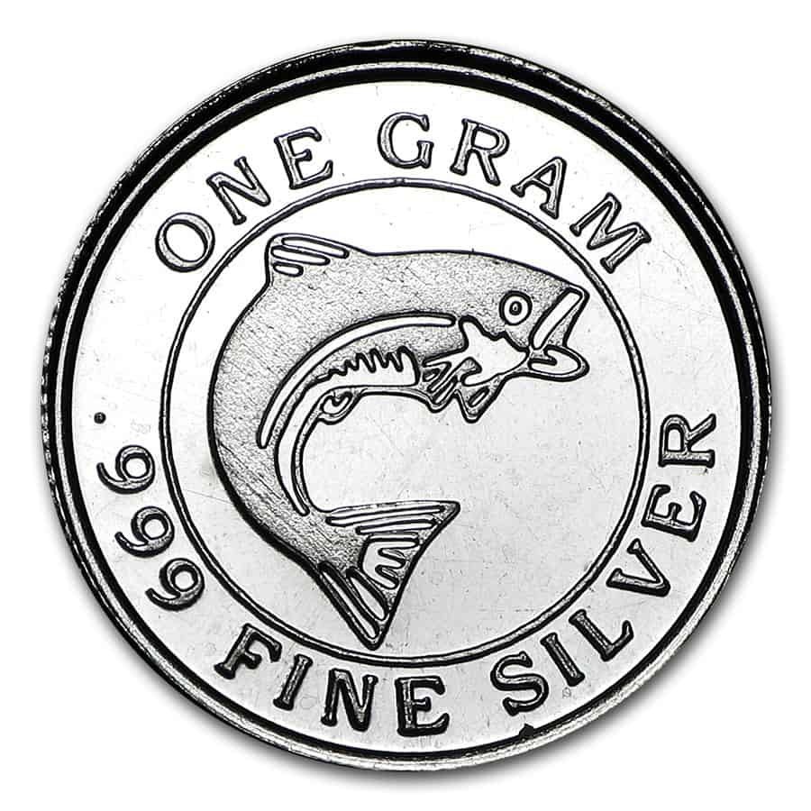 1 Gram Silver Salmon - .999 Solid Silver - Monarch Mint - Multi Discount!