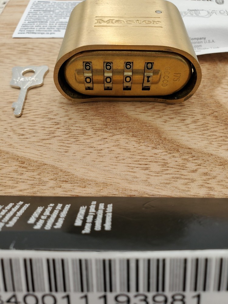 Master Lock 175LH Combination Padlock - Brass