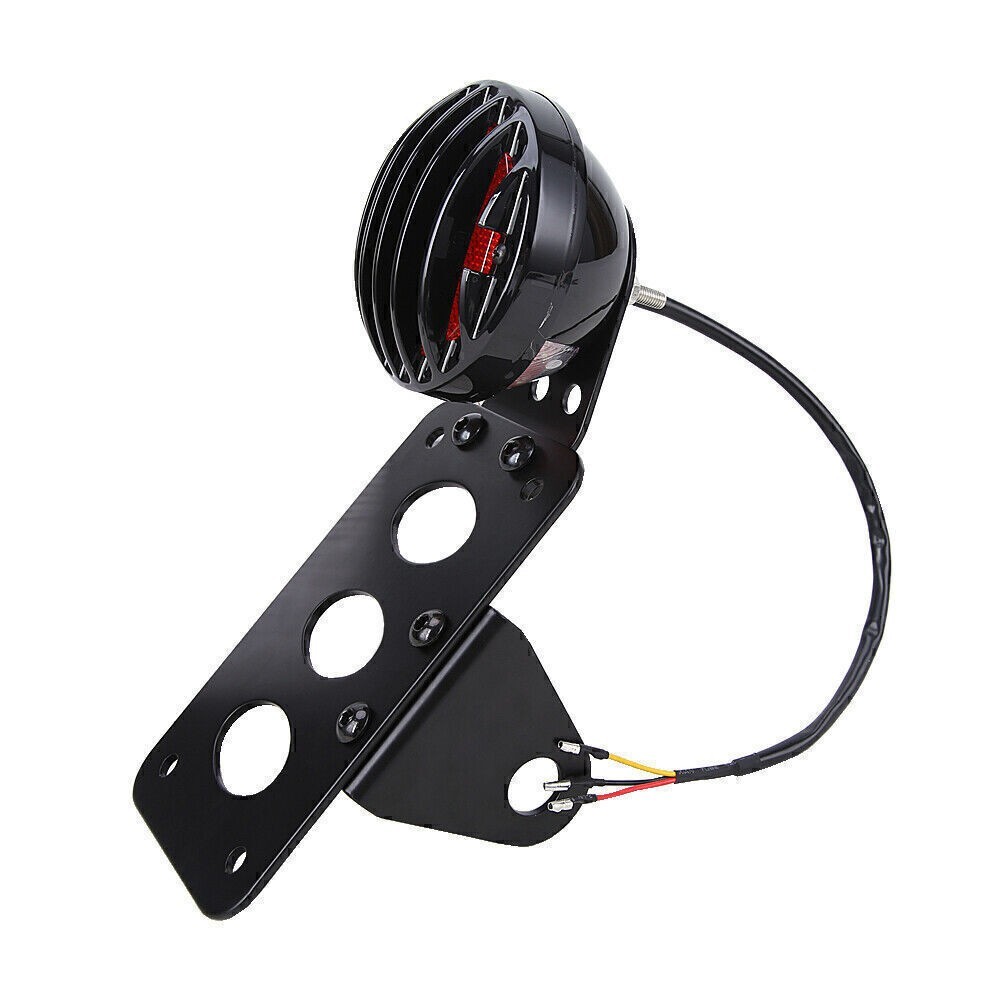 For Harley Chopper Bobber Tail Light Side Mount Side Mount License Plate Bracket