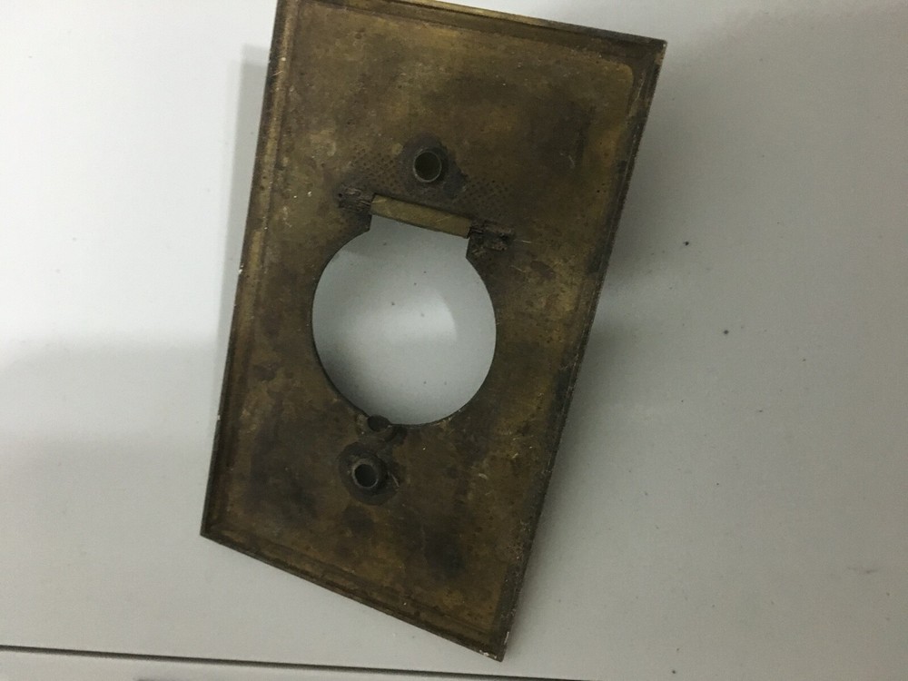 vintage brass switch plate covers
