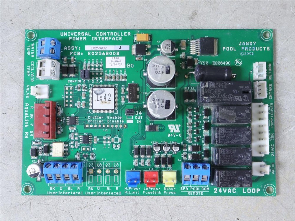JANDY E0256902 J Universal Pool/Spa Controller Power Interface E0256800B Lxi4.2