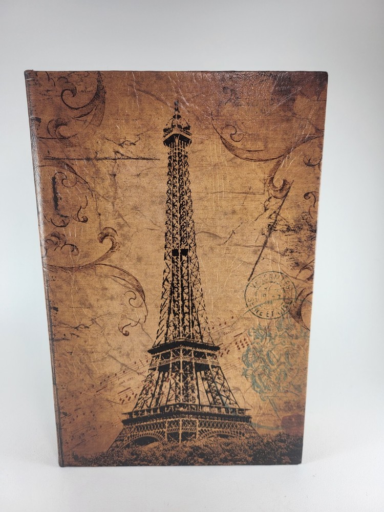 PARIS Eiffel Tower Wood Decorative Keepsake Storage Box 12” X 8” X 3"
