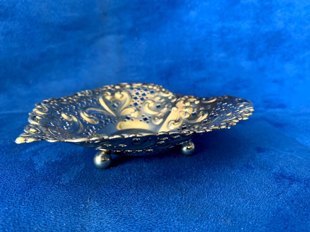 Vintage Gorham Sterling Silver Heart Shape Nut Dish 966